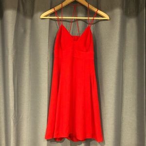 Express Strappy Back Red Mini Dress, Size 0